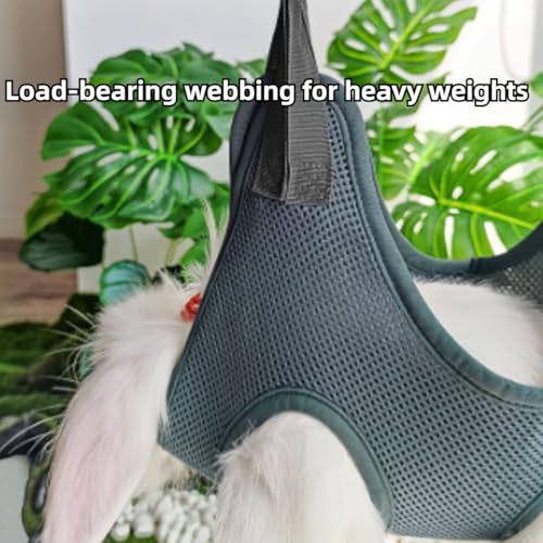 Rabbit Grooming Hammock with Safety Belt for Nail Clipping (Red / XX-Small)
