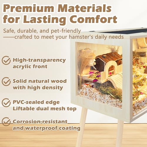 Hamster Cage with Curved Design (32.0"L x 16.0"W x 16.0"H)