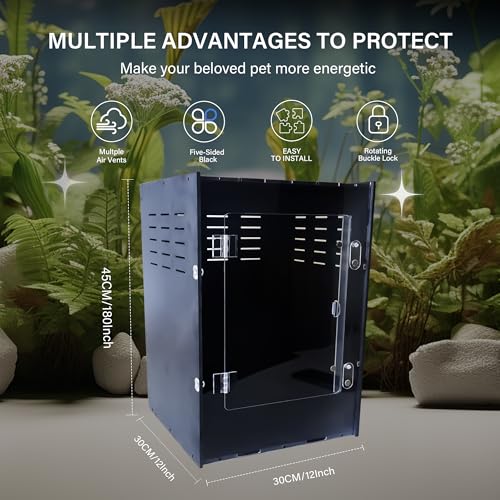 12x12x18 PVC Reptile Terrarium for Crested Gecko and Small Pets (12"12"18")