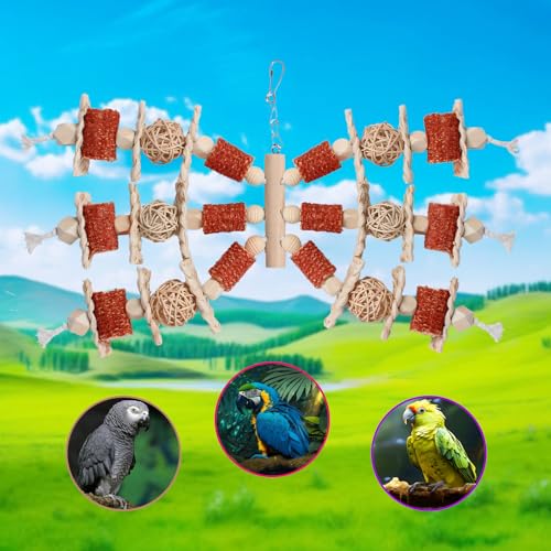 Bird Toys Natural Corn Stick Parrot Toys Hanging in Bird Cages