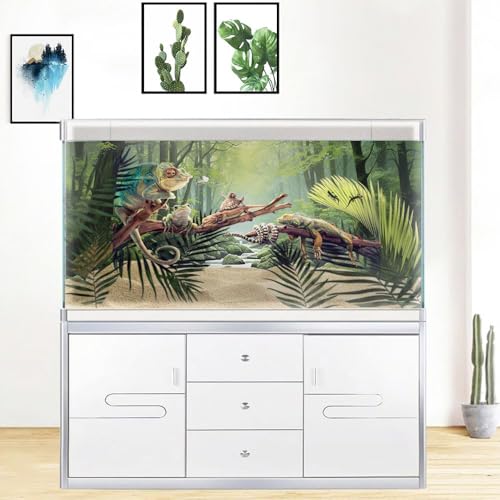 30X18IN Tropical Forest Terrarium Background (30X18in/75X45cm / Forest)