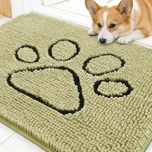 Dog Door Mat for Muddy Paws 30x20 (Vanilla / 30" X 20")