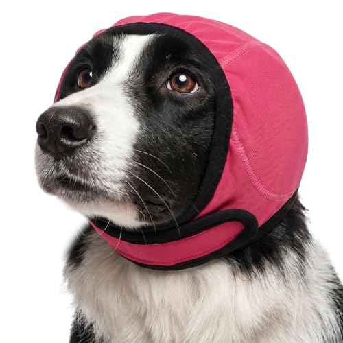 Ear Muffs Noise Protection for Dog Grooming Bathing (Rose / M)