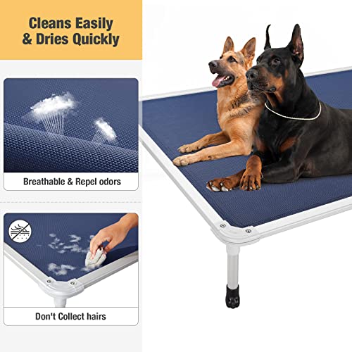 Chew Proof Elevated Dog Bed (Blue / 59.0"L x 37.5"W x 9.0"Th)