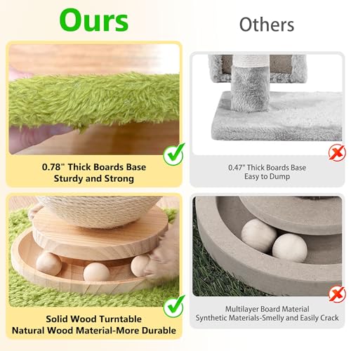 Mushroom Cat Scratching Post Cat Tree (Mushroom)