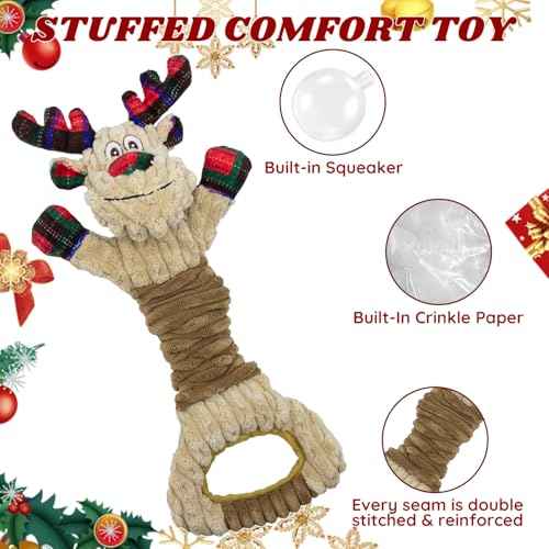 Christmas Squeaky Dog Toy (Lajiao deer)