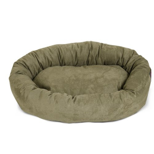 Suede Calming Dog Bed (Sage)