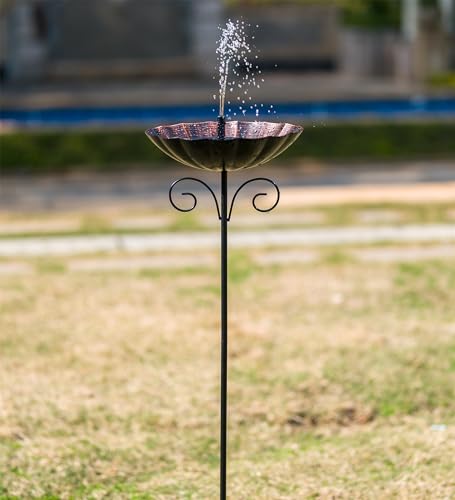 Metal Bird Baths for Outdoors (Brown)