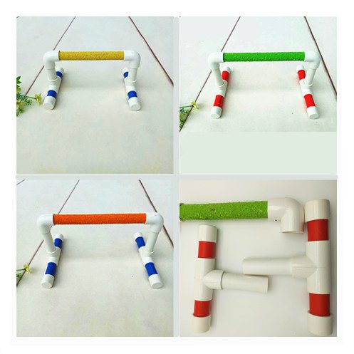 Small Bird Parrot Stand Perch Table Top Stand Playground Grind Perch Swing Training Playstand Exercise Chew Toys for Budgies Parakeet Cockatiel Conure Finch (M)
