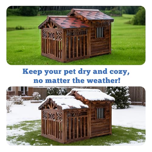 Outdoor Dog Dog House (Wood-Style4 / 7XL)