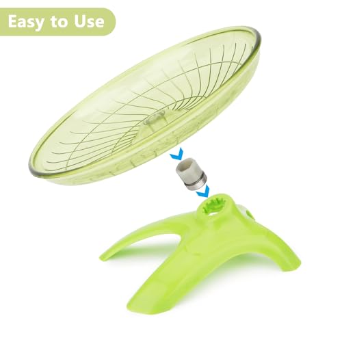 Hamster Wheel Flying Saucer Silent Exercise Wheel Running Wheel for Hamsters (Green)