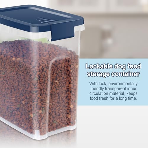 5 7Lbs Dog Cat Storage Container with Airtight Lids (Cool Blue (5L-1Pack))