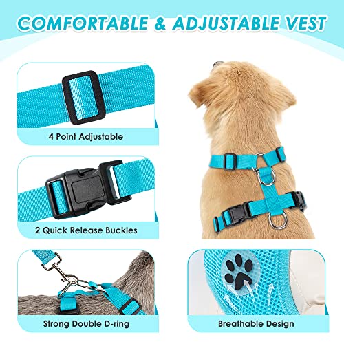 Dog Car Harness Seat Belt (Medium / Light Blue)