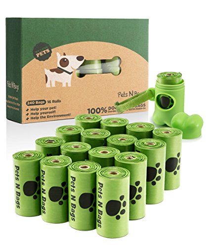 Poop Bags Environment Friendly Pets N Bags Dog Waste Bags (240/16 / 15 Count (Pack of 16))