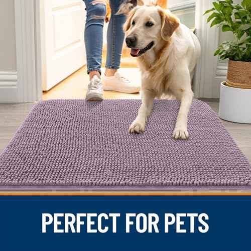 Dog Door Mat for Muddy Paws 40x32 (Deep Plum / 40" X 32")