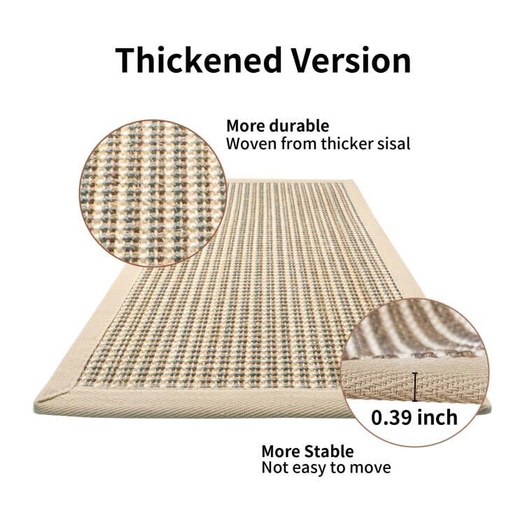 Cat Scratcher Mat (Cream-Thicken-23.6 x 15.7 Inch)