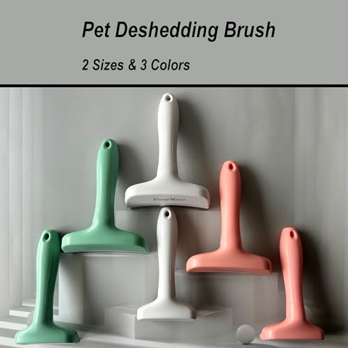 Pet Deshedding Tool with Curve Blade (Small / Pink)