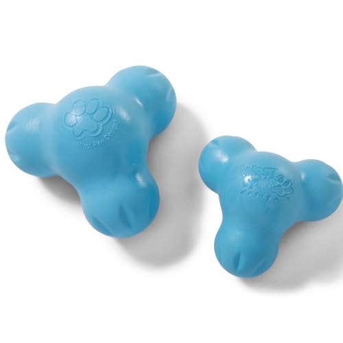 Zogoflex Tux Interactive Treat Dispensing Dog Chew Toy for Aggressive Chewers (Aqua Blue / Large)