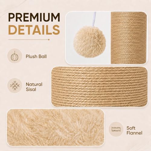 32 Inch Tall Cat Scratching Post (X-Large / Yellow)