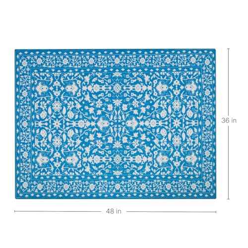 Lovewag Reusable Washable Dog Pee Pads (Teal Paradise / 36x48 inches (Pack of 2))