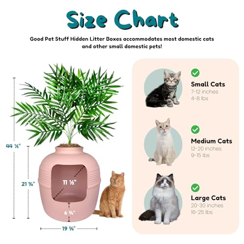 Original Hidden Litter Box Planter (Palm Plant / Base Kit / Blush Coral)
