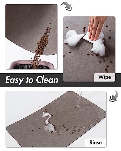 Absorbent Pet Feeding Mat (BROWN / 23"x34")