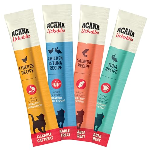 Lickables Cat Treats Variety Pack .5oz Tubes 2 of Each (0.5 Ounce (Pack of 8))
