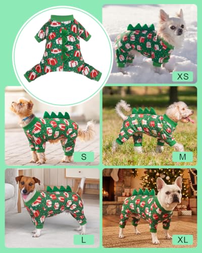 Dinosaur Costume Halloween Christmas Dog Pajamas (X-Small / Gift Boxes)