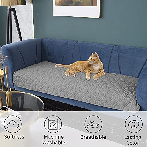 Waterproof Dog Bed Cover Pet Blanket for Furniture Bed Couch Sofa Reversible (40x80 Inch (Pack of 1) / Lightgrey)