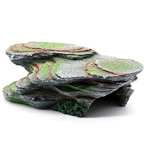 Reptile Resting Terrace Tortoise Climbing Platform Shale Scape Step Ledge (Medium-B-12*6*4)
