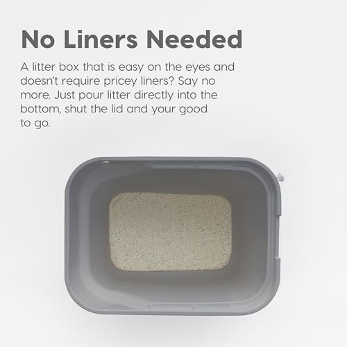 Large Top Entry Cat Litter Box (Top Entry / Gray)