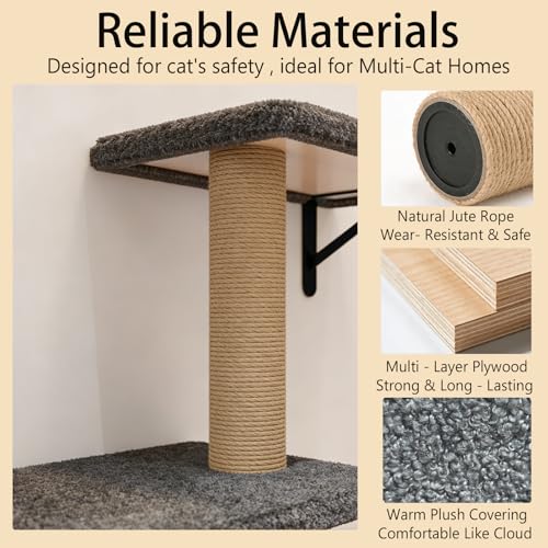 Cat Wall Shelves (Dark Gray)