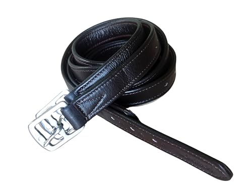 Non Stretch Soft Stirrup Leather with Stainless Steel Hardware 1 Pair Pack of 2 (60 Inch / Brown)