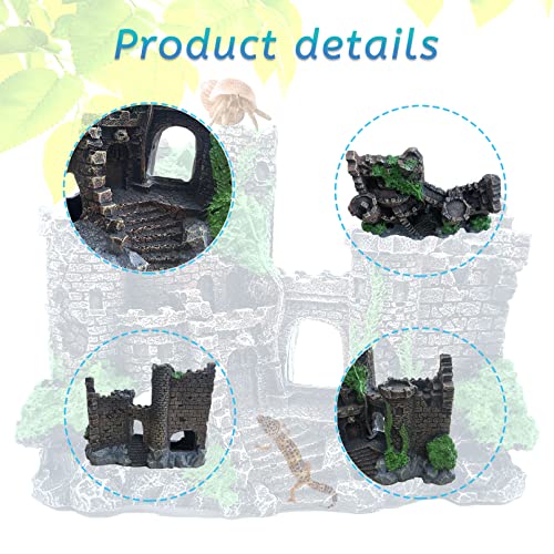 Bearded Dragon Tank Castle Decorations