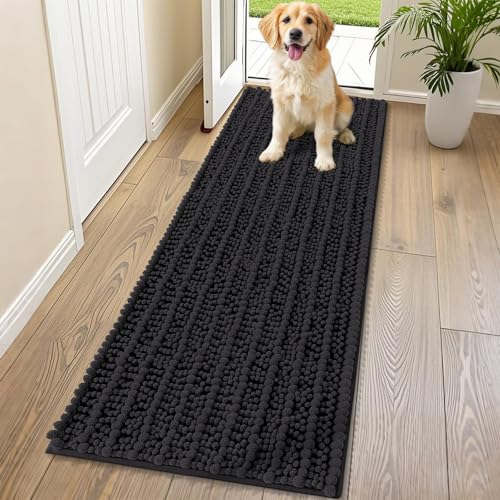 Dog Door Mat for Muddy Paws 70x24 (Layered-Black / 70"X24")
