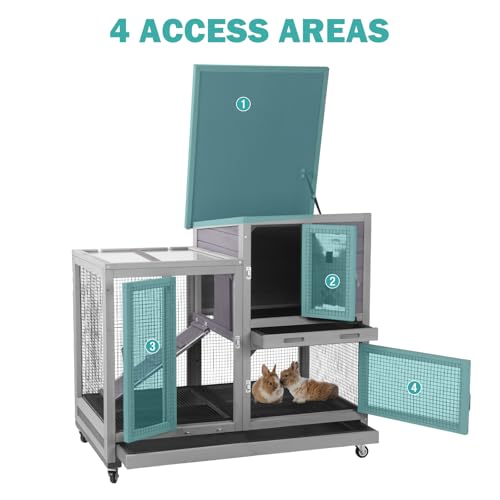 Rabbit Hutch Indoor for 2 (Light Grey-S)