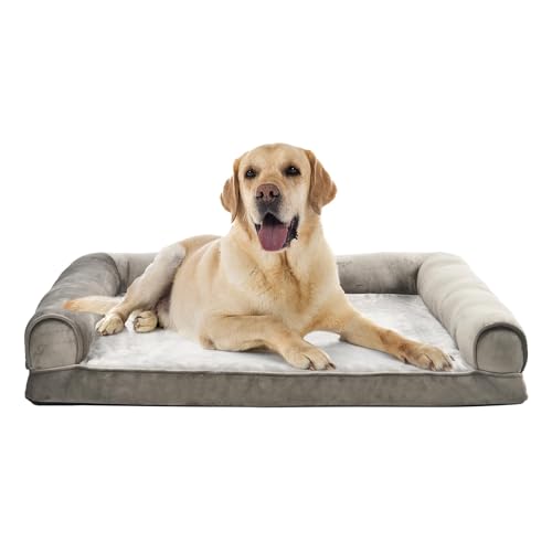 Dog Bed with Premium Foam (Sofa-Style Bed / Extra Large / Taupe)