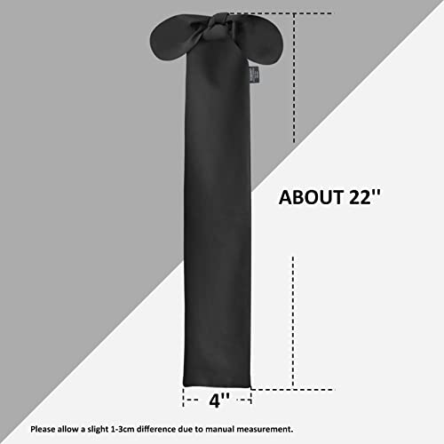 Stretchy Tail Bag Breathable Horse Tail Guard Slip on Design Protect Horse Tail 2 Strand Closure Straps Keep Tail Clean & Protected 22" L Length Makes Grooming Easy (Classic Black)