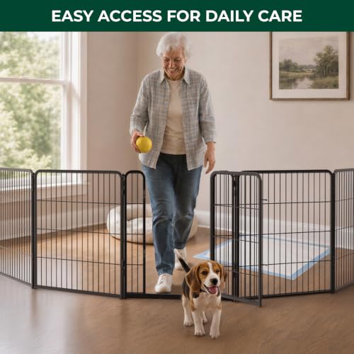 Homeplus Indoor Dog Playpen (Black / 32"H)