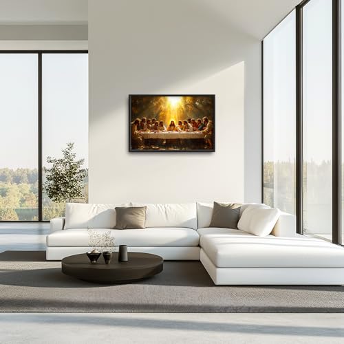 Large The Last Supper Wall Art for Living Room (36"L x 24"W / Jesus)