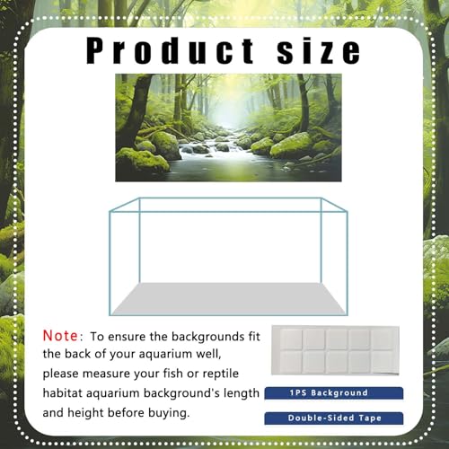 36X24IN Tropical Forest Terrarium Background (36X24in/90X60cm / Forest)