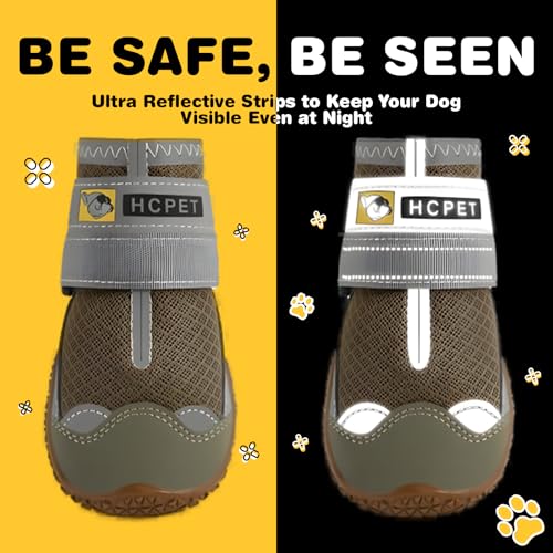 Dog Shoes for Dogs (Army Green / Width 1.96 in)