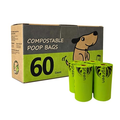 60 Count Compostable Dog Poop Bags (1 Count (Pack of 60))