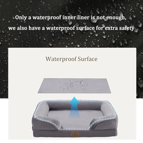 Orthopedic Dog Bed (48.0"L x 35.0"W x 8.0"Th / Dark Grey)