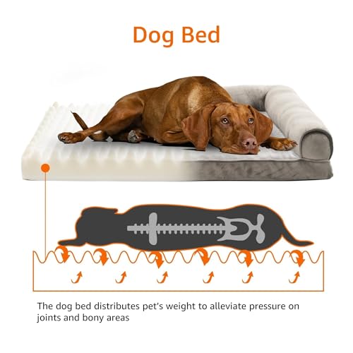 Dog Bed with Premium Foam (Sofa-Style Bed / Medium / Taupe)