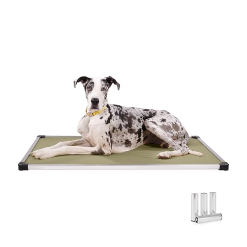 Chew Proof Armored Padded Dog Crate Bed (XX-Large (50" L x 33" W x 1" H) / Sage Green)