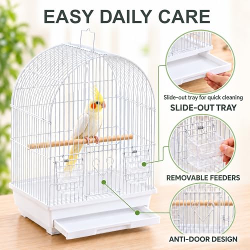 Small Bird Cage (11.8"L x 8.9"W x 15.3"H)