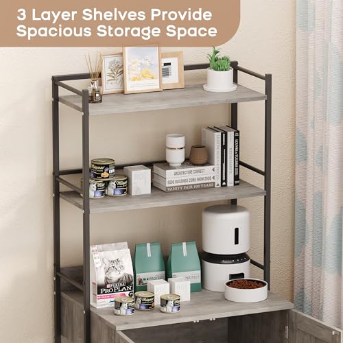 Cat Litter Box Enclosure (Grey)