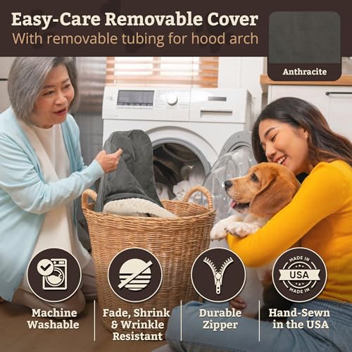 Cozy Cave Dog Bed (25.0"L x 25.0"W x 8.0"Th / Anthracite)