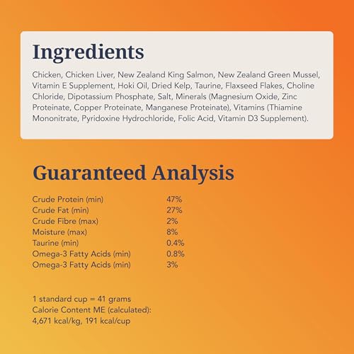 High Protein Freeze Dried Dry Cat Food with 98% Meat (11 Ounce (Pack of 1))